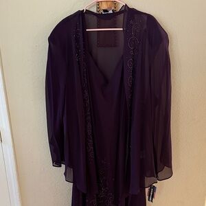 Women's Purple Beaded Evening Jacket - Brand Unknown